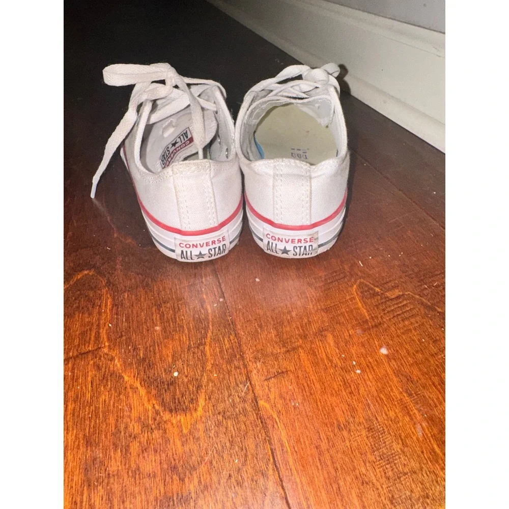 Converse Chuck Taylor All Star Low Top White Canvas Youth Sneakers 3J256 Size 1Y